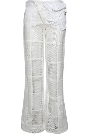 Roberta Einer Floral-appliqué boyfriend trousers