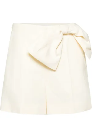 Chloé Bow-detail linen shorts
