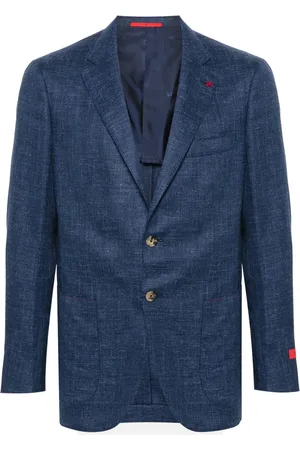 ISAIA Brooch-detail m??lange blazer