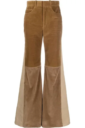 Chloé Corduroy panelled flared trousers
