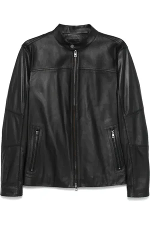 Michael Kors Mock-neck biker jacket