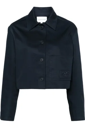 Maison Kitsuné Logo-embroidered cropped jacket