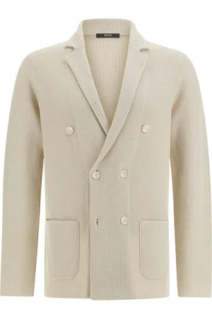 Boggi Milano Double-breasted knit jacket