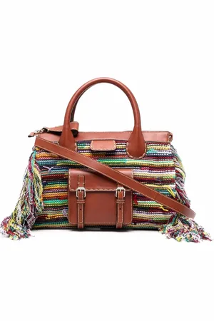 Chloé Fringed woven tote bag