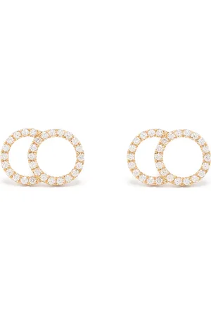 COURBET 18kt recycled yellow CELESTE large pavé set laboratory-grown diamond stud earrings