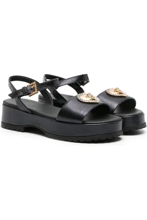 VERSACE Medusa-plaque leather sandals