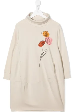 Il gufo Floral-appliqué sweatshirt dress