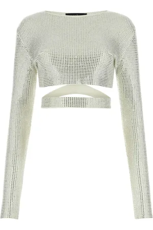 ANDREADAMO Crystal-embellished blouse