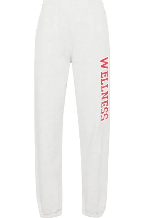 Sporty & Rich Logo-printed mélange trousers
