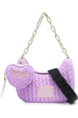 VERSACE Faux-leather matelassé shoulder bag