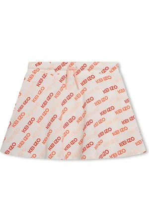 Kenzo Logo-print piqué cotton skirt