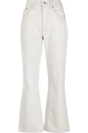 Stella McCartney Logo flared high-waisted trousers