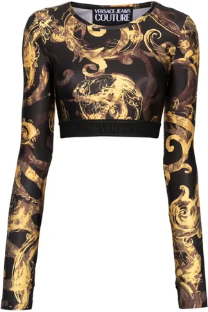 VERSACE Watercolour Couture crop top