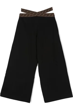 Fendi Logo-waist wide-leg pants