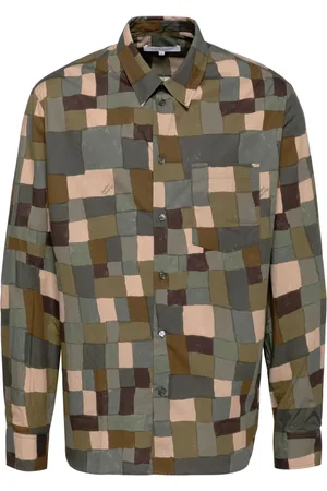 Maison Kitsuné Geometric-print shirt