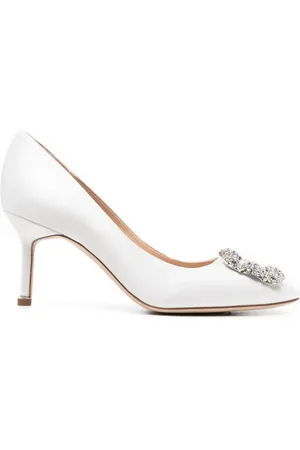 Manolo Blahnik 70mm Hangisi crystal-buckle pumps