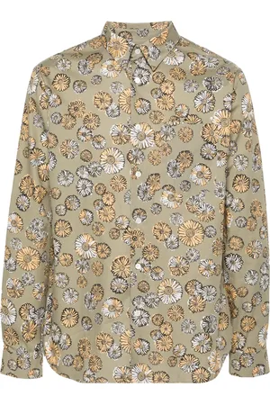 Maison Kitsuné Floral-print cotton shirt