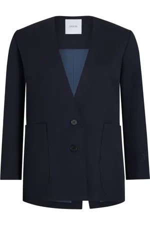 Patou Collarless twill jacket