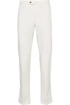 LARDINI Mid-rise tapered chinos