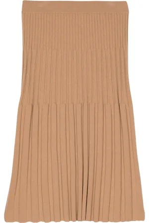 N.PEAL Ribbed cashmere midi skirt