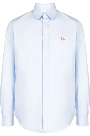 Maison Kitsuné Embroidered-Fox cotton shirt