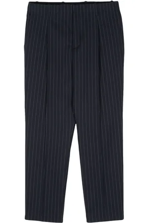 Maison Kitsuné Pinstriped tapered trousers