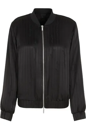 Armani Exchange Devorè-logo satin bomber jacket