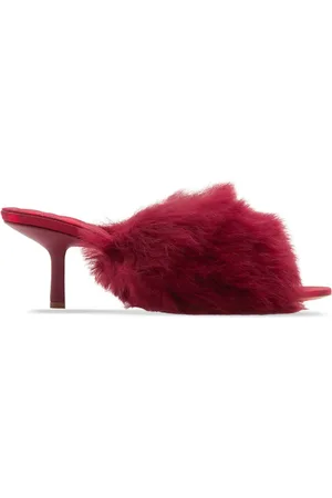 Burberry Jackie 65mm shearling sandals