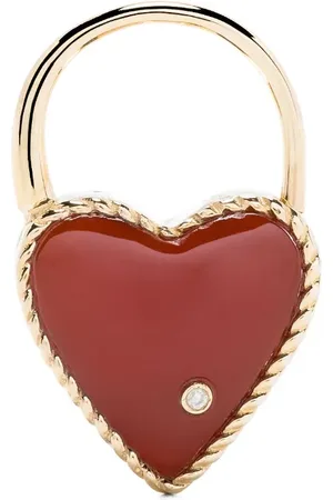 YVONNE LÉON Creole Cadenas Coeur diamond earring