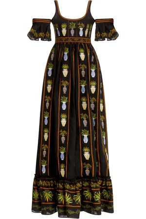 Agua by Agua Bendita Sueño Anfora embroidered linen dress