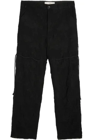 SONG FOR THE MUTE Lace-appliquéd trousers