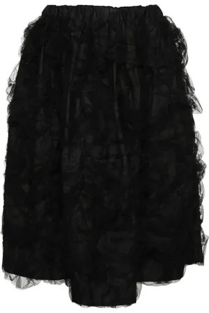 Comme des Garçons Ruffled tulle midi skirt