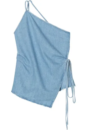Closed Wrap-design denim top
