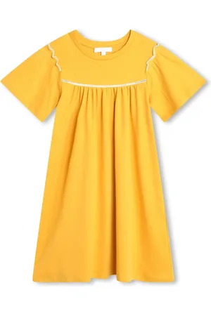 Chloé Ruffle-trimmed organic cotton dress