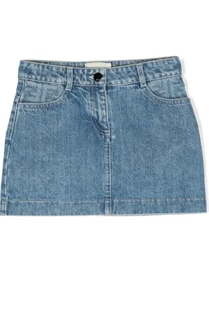 Fendi Logo-embroidered denim miniskirt