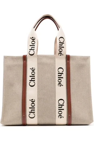 Chloé Large Woody cotton tote bag