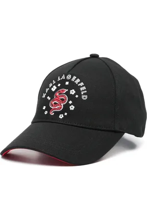 Karl Lagerfeld Snake-appliqué baseball cap