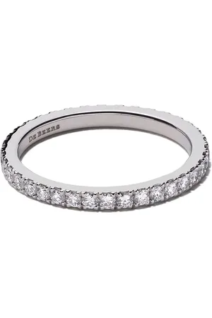 De Beers Platinum DB Classic diamond half eternity band