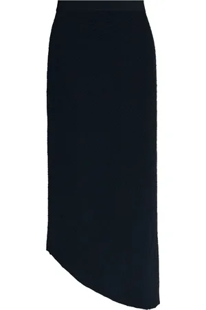Cult Gaia Plissé asymmetric midi skirt