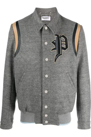 Philipp Plein Logo-appliqué cotton bomber jacket