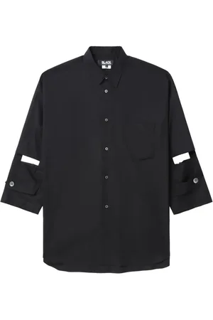 Comme des Garçons Cut-out cotton-poplin shirt