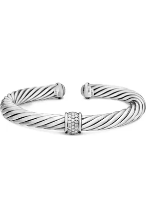 David Yurman Sterling Classic Cable Station bracelet (7mm)