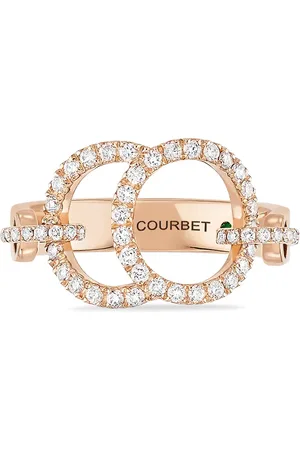 COURBET 18kt recycled rose gold Celeste laboratory-grown diamond pavé set ring