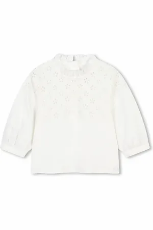 Chloé Ruffle-collar organic cotton sweatshirt