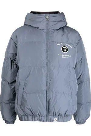 A Bathing Ape Logo-patch hooded padded jacket