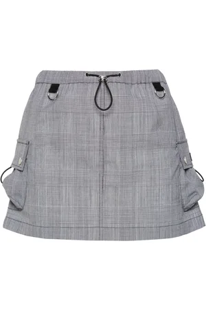 COPERNI Logo-appliqué wool skirt