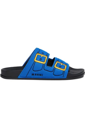 Marni Embroidered slip-on slides