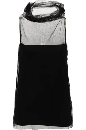 Fabiana Filippi Roll-neck tulle top
