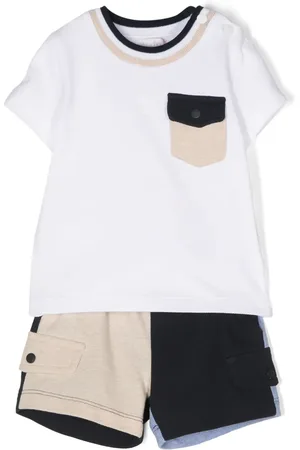 PATACHOU Piqué-weave shorts set