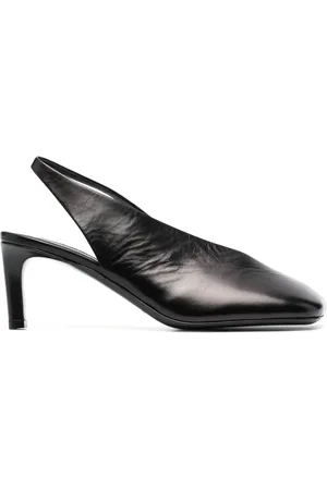 Jil Sander 75mm square-toe leather pumps